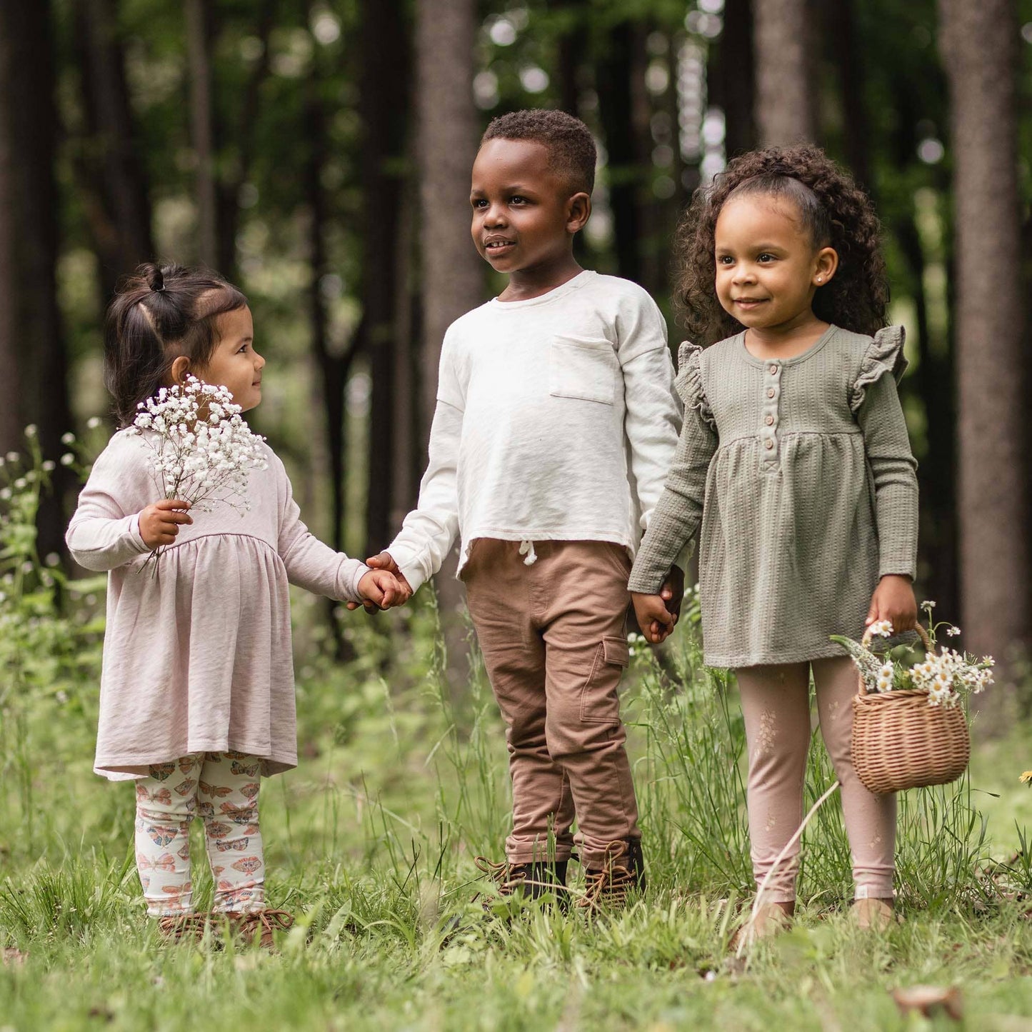 Budding Beauty Infant Tunic Set: Tranquility