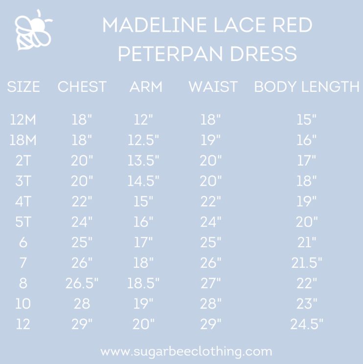 Madeline Lace Peter Pan Dress - Red