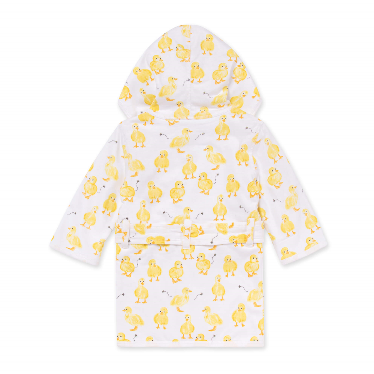 Organic Cotton Knit Terry Hooded Robe - Little Ducks