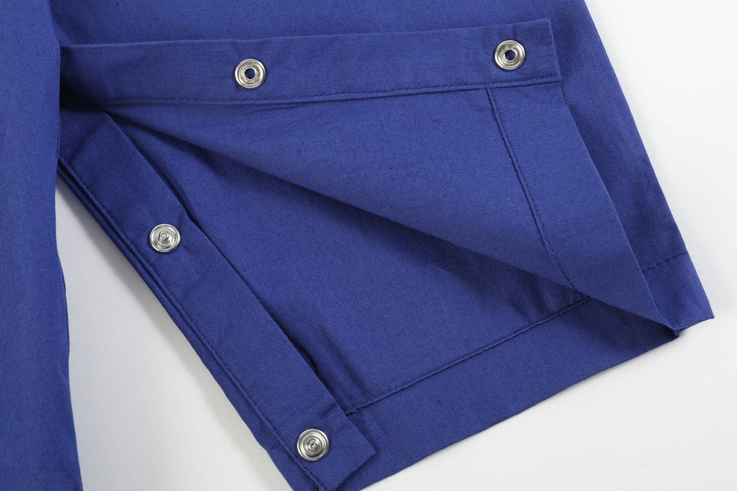 Royal Blue Santa and Sleigh Smocked Overalls: 18-24M