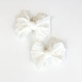 Ruffle Clip Set- Off White