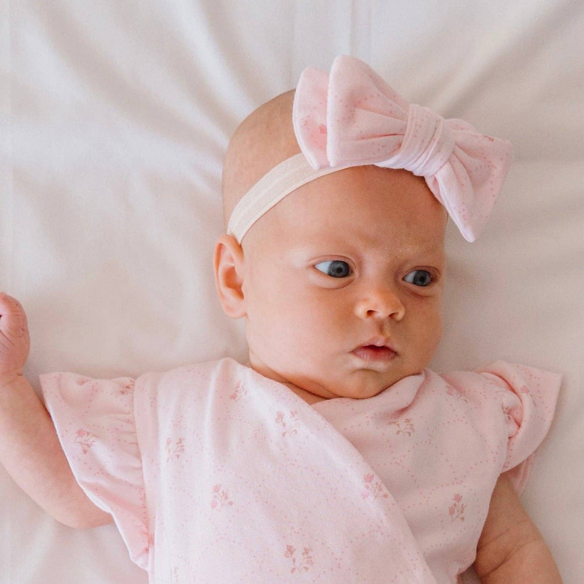 HEADBAND & BOW SET: Whimsical Garden / ONE SIZE