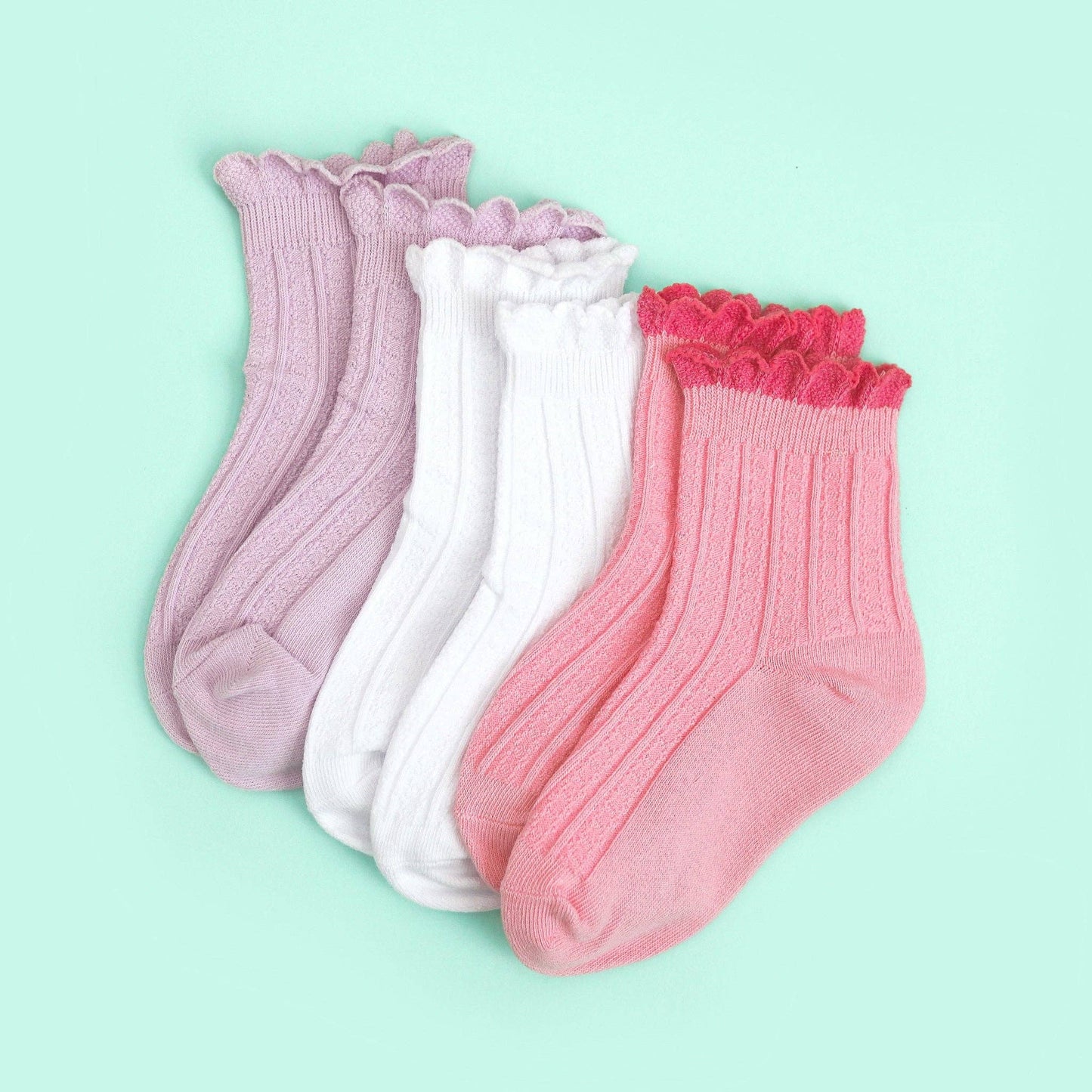 White Frill Midi Socks: 1.5-3 YEARS