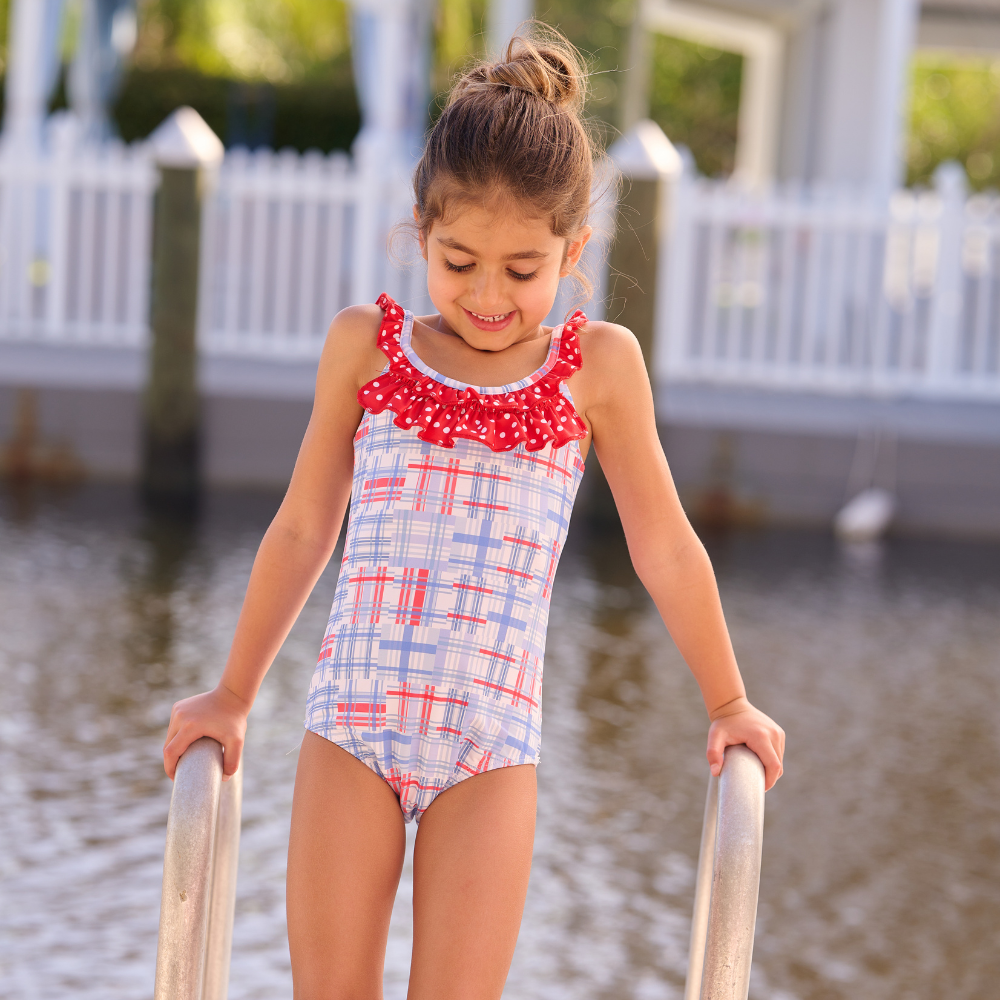 Girls Swimsuit - Cape Cod Madras