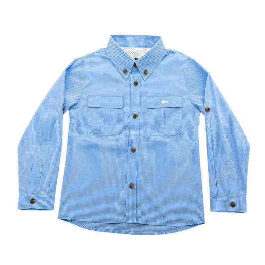 Flagler Fishing Shirt Blue Stripe