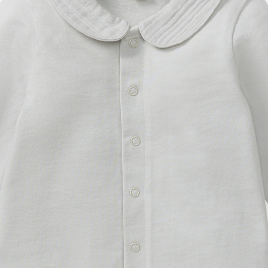 Muslin Collar Jumpsuit: Morning Blue