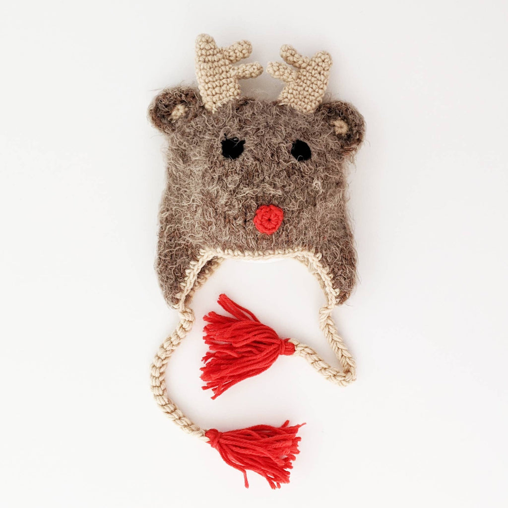 Rudolph Reindeer Beanie Hat Baby & Kids