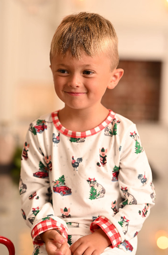 Christmas 2024 Pajamas- Kids Christmas on the Farm- Buttflap