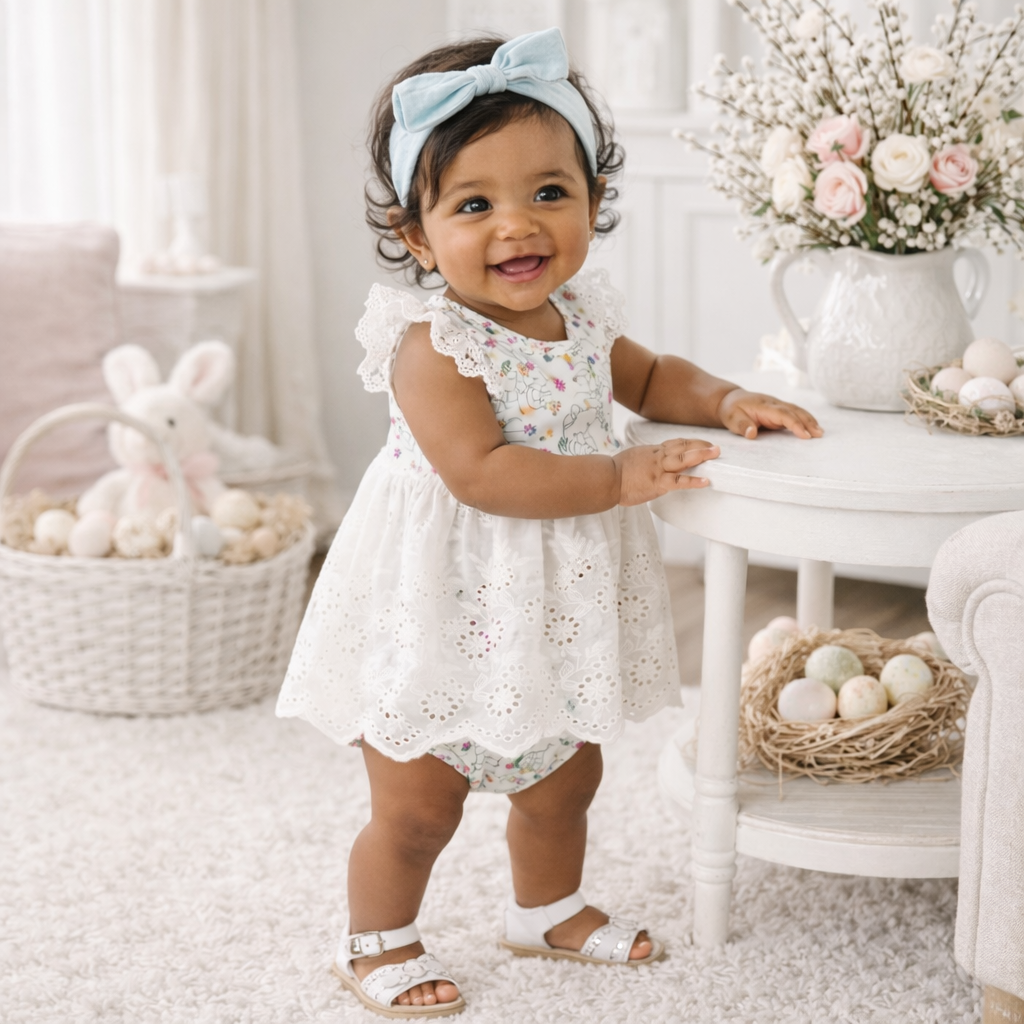 Cottontail Garden Bamboo Skirted Easter Bodysuit