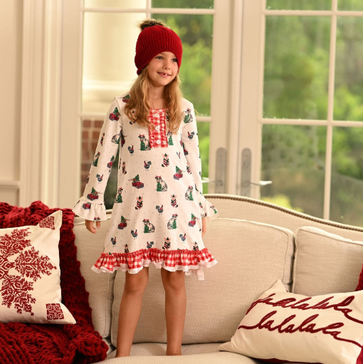 Christmas 2024 Pajamas-Christmas on the Farm-Gown & Bloomers