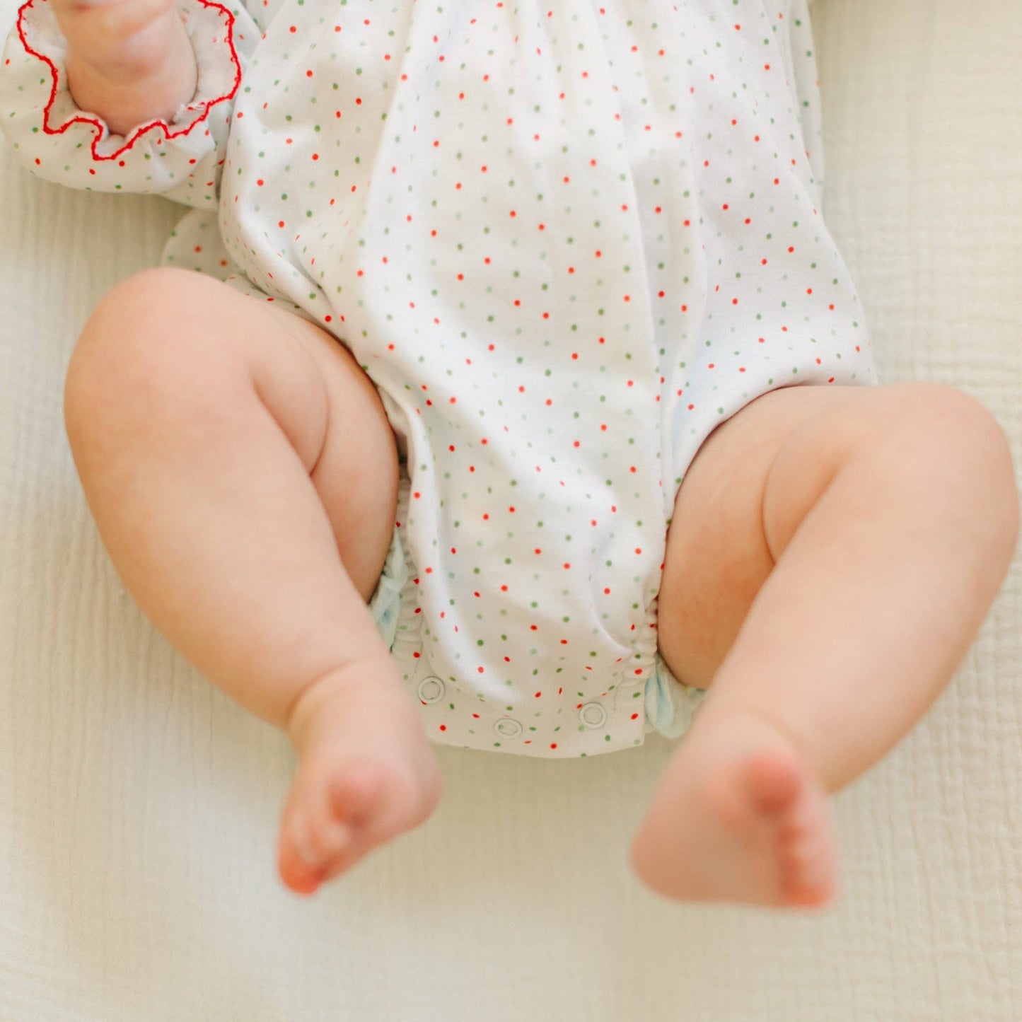 Christmas Joy Classics Bishop Long Sleeve Bubble - Red Girl: 9 Months