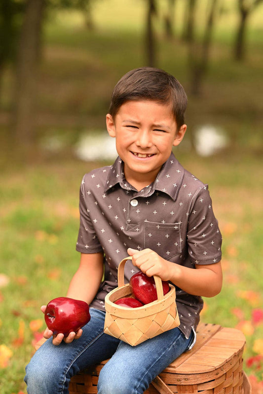 - Mini Davis Pocket Polo - Espresso+: 4T