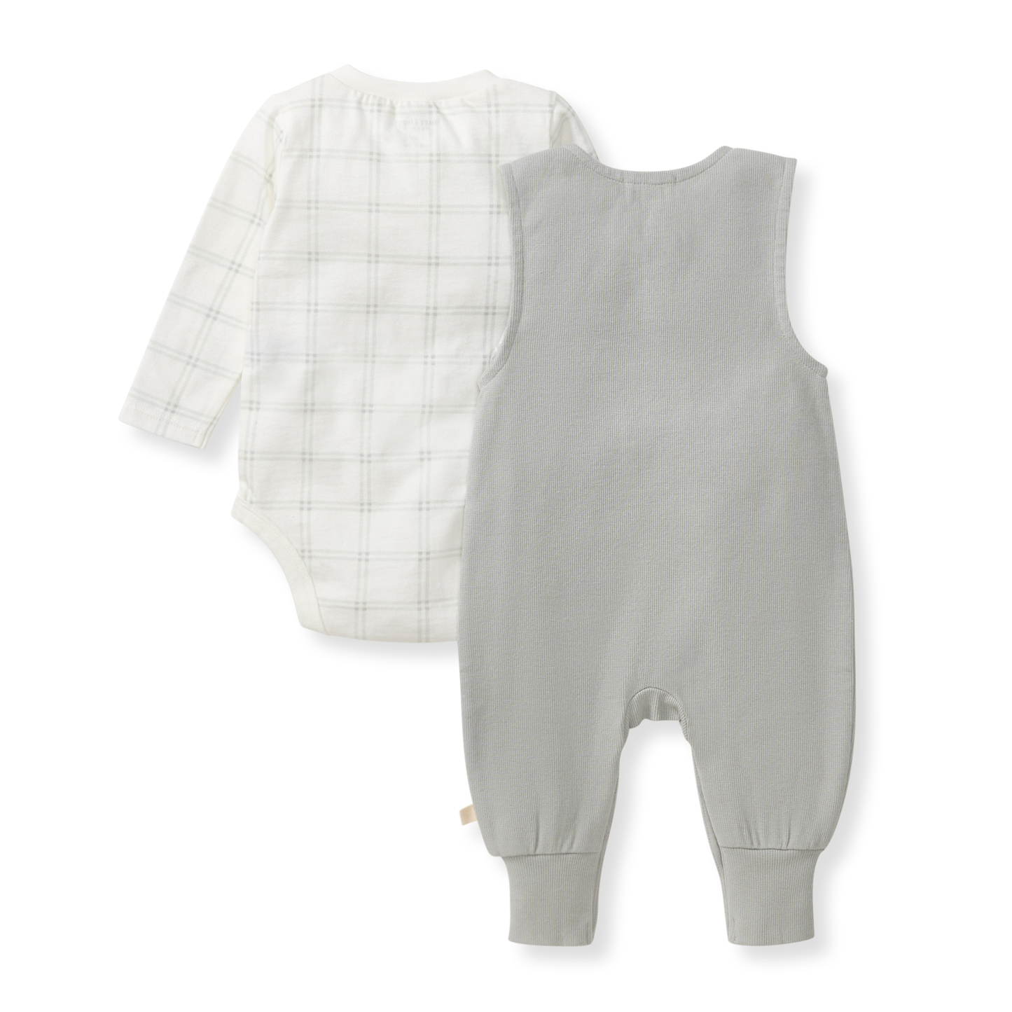 Plaid Infant Boy Jumpsuit & Bodysuit Set: Hazy
