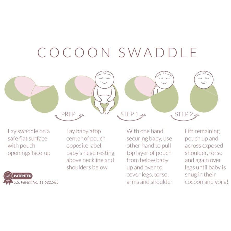 COCOON SWADDLE: Teddy Tiles / Small
