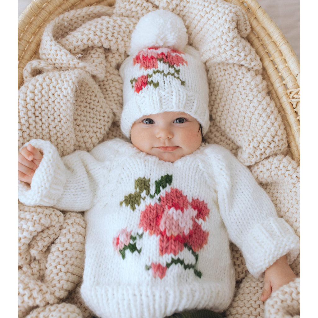 Rose Crew Neck Sweater Set for Baby & Toddler 0-6 months