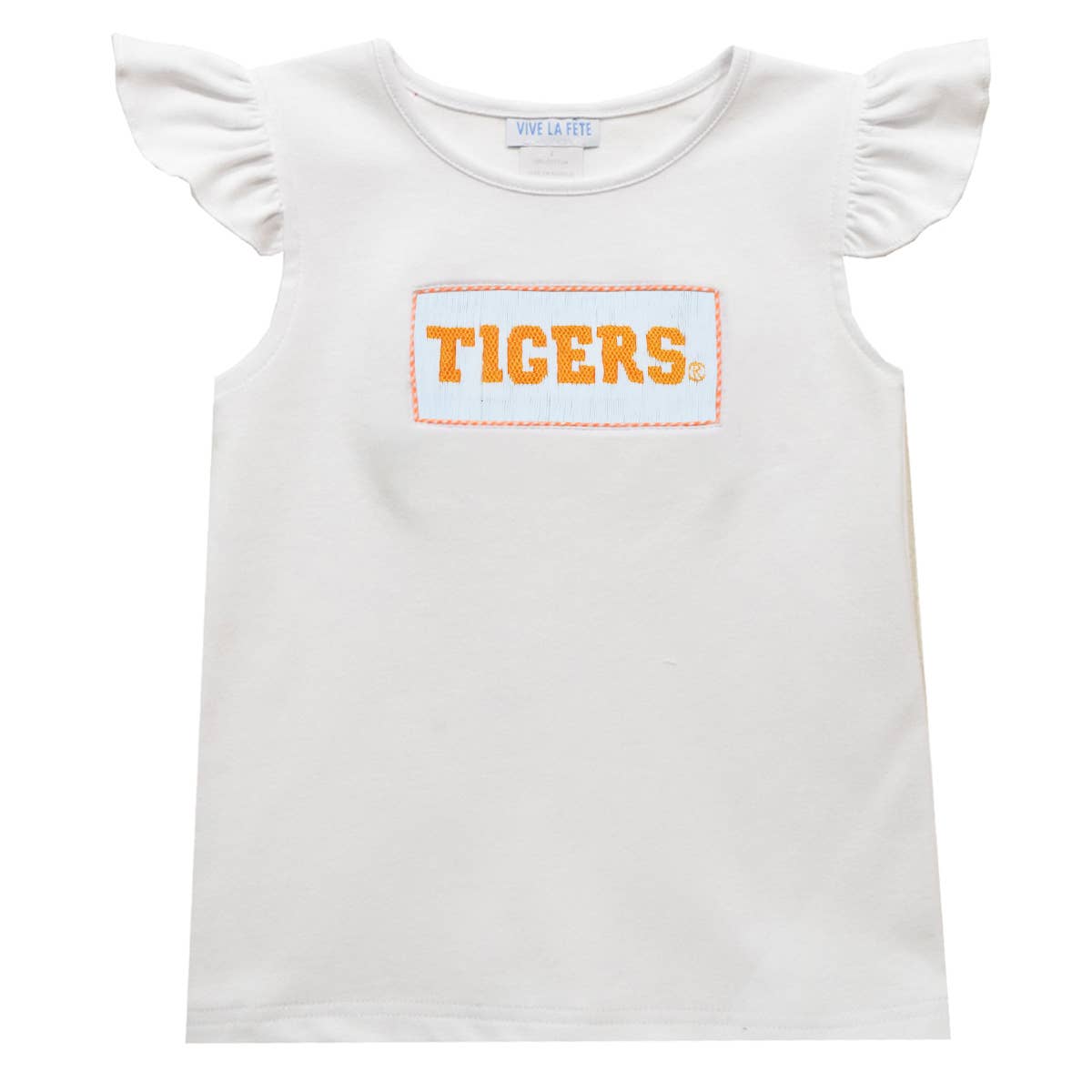 Clemson Tigers Smocked Girls Blouse - Collegiate Collection