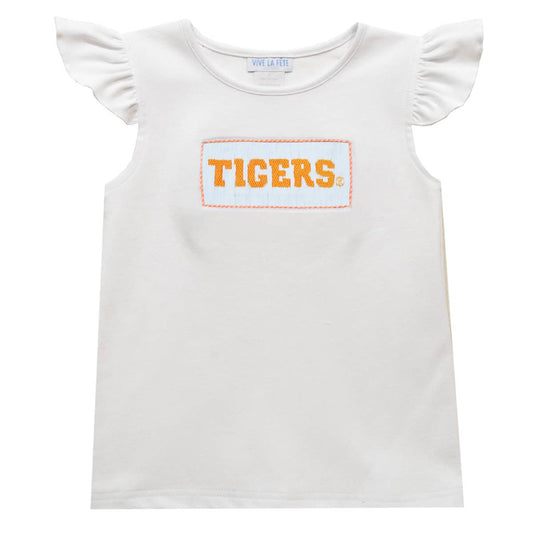 Clemson Tigers Smocked Girls Blouse - Collegiate Collection