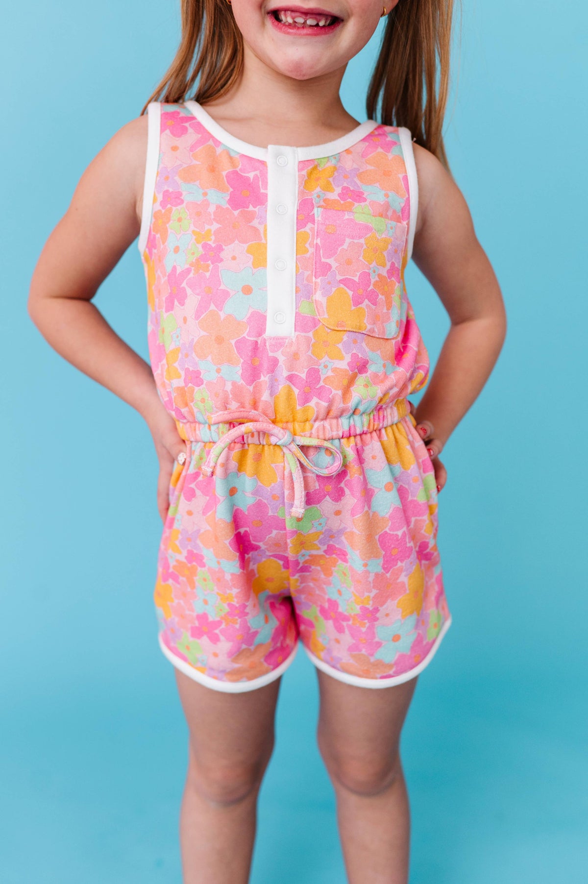 Tutti Fruitti Blossom Girls Tank Romper