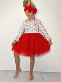 Santa Pine Tutu Girls Dress