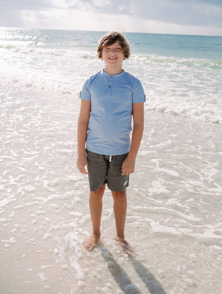Boys Periwinkle Blue Short Sleeve Shirt