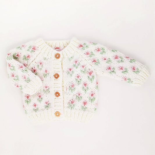 Bitty Blooms White Cardigan Sweater Baby & Toddler