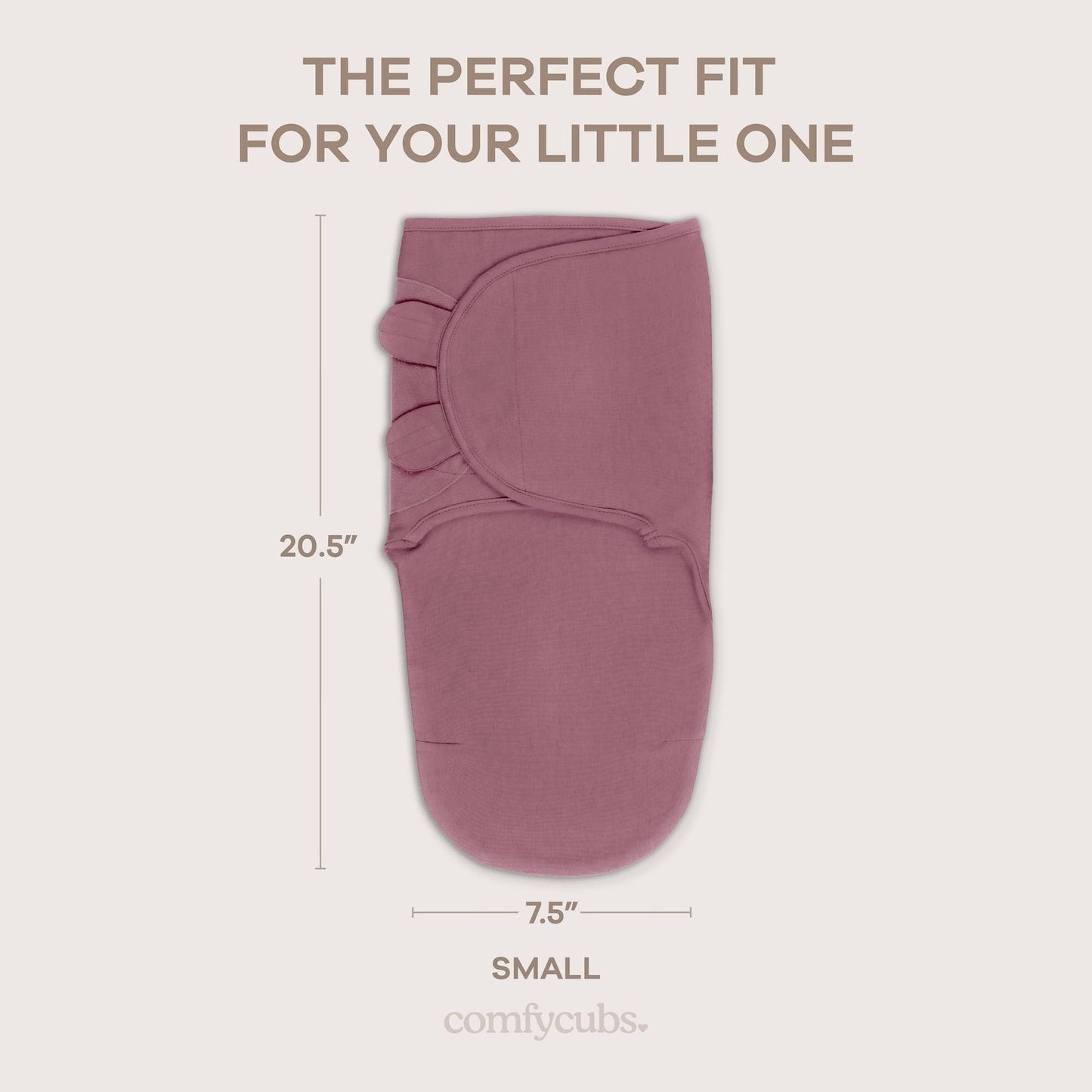 Easy Swaddle Blanket, 3 Pack - 100% Cotton by Comfy Cubs: Pink / Small (0-3 Months)