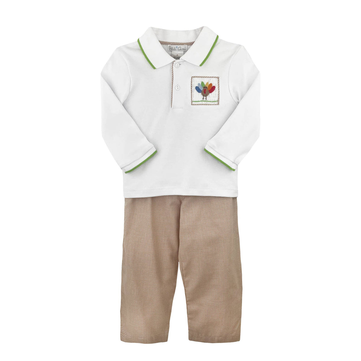 Turkey Hand Picture Smocked Top & Pant Set