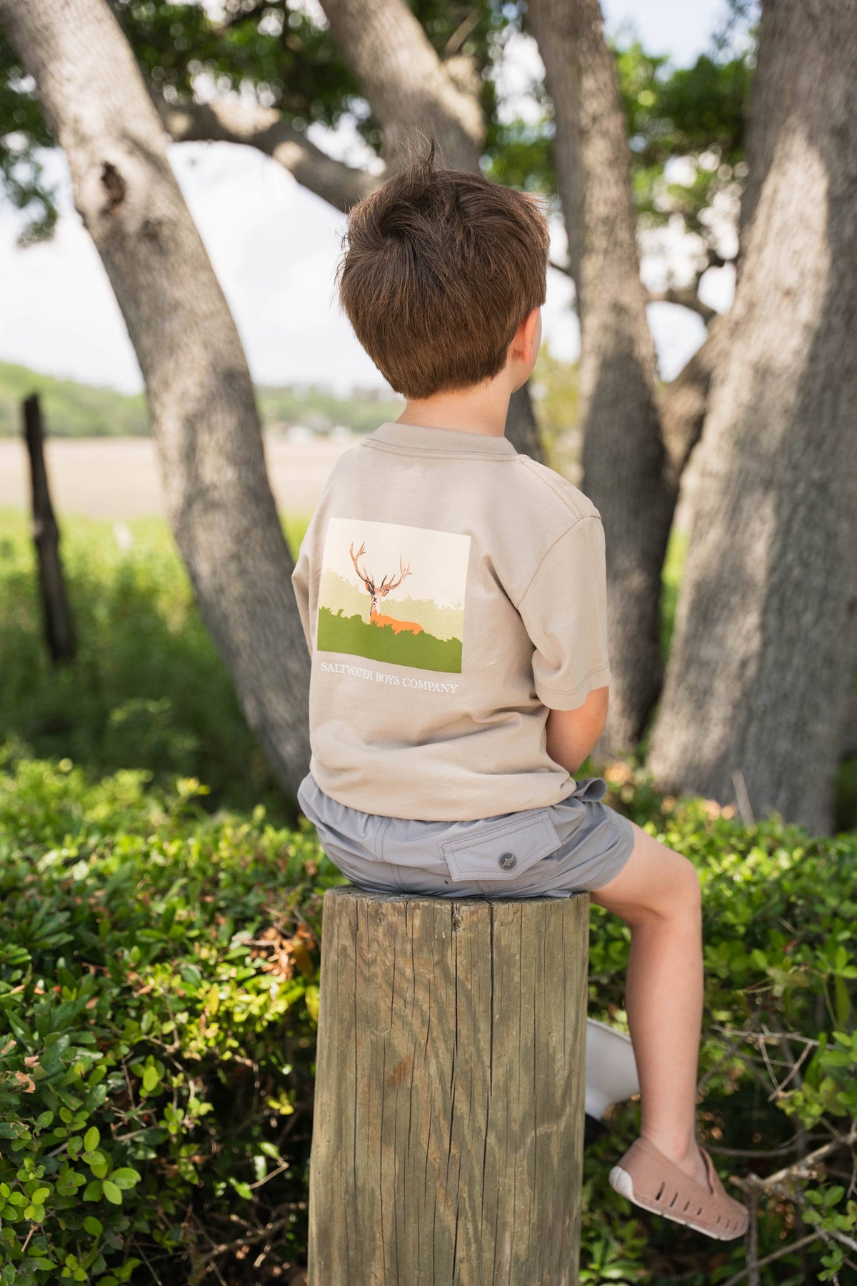Deer Boys Graphic Tee SS Taupe: Taupe