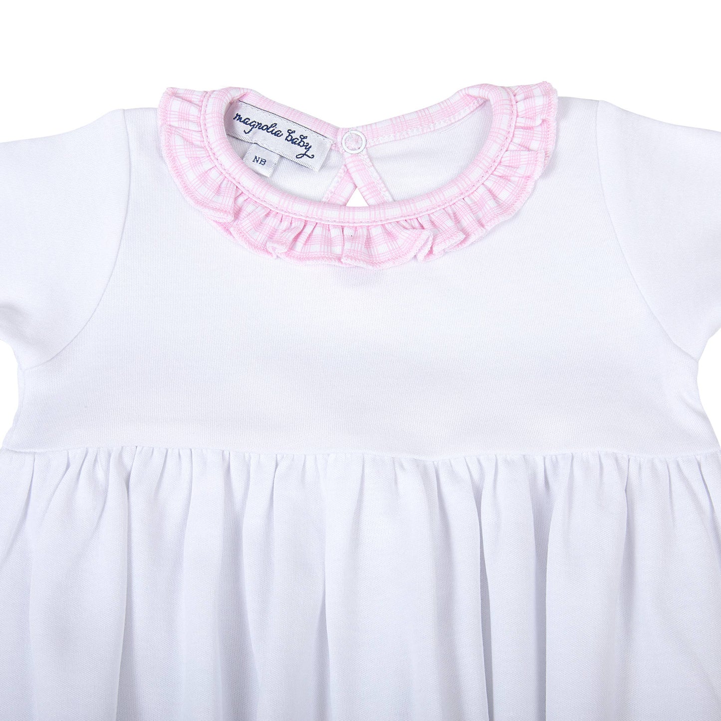 New Beginnings Pink Ruffle Gathered Gown: Pink