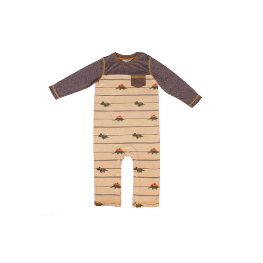 Racing Dino Print Romper - Baby: 9/12