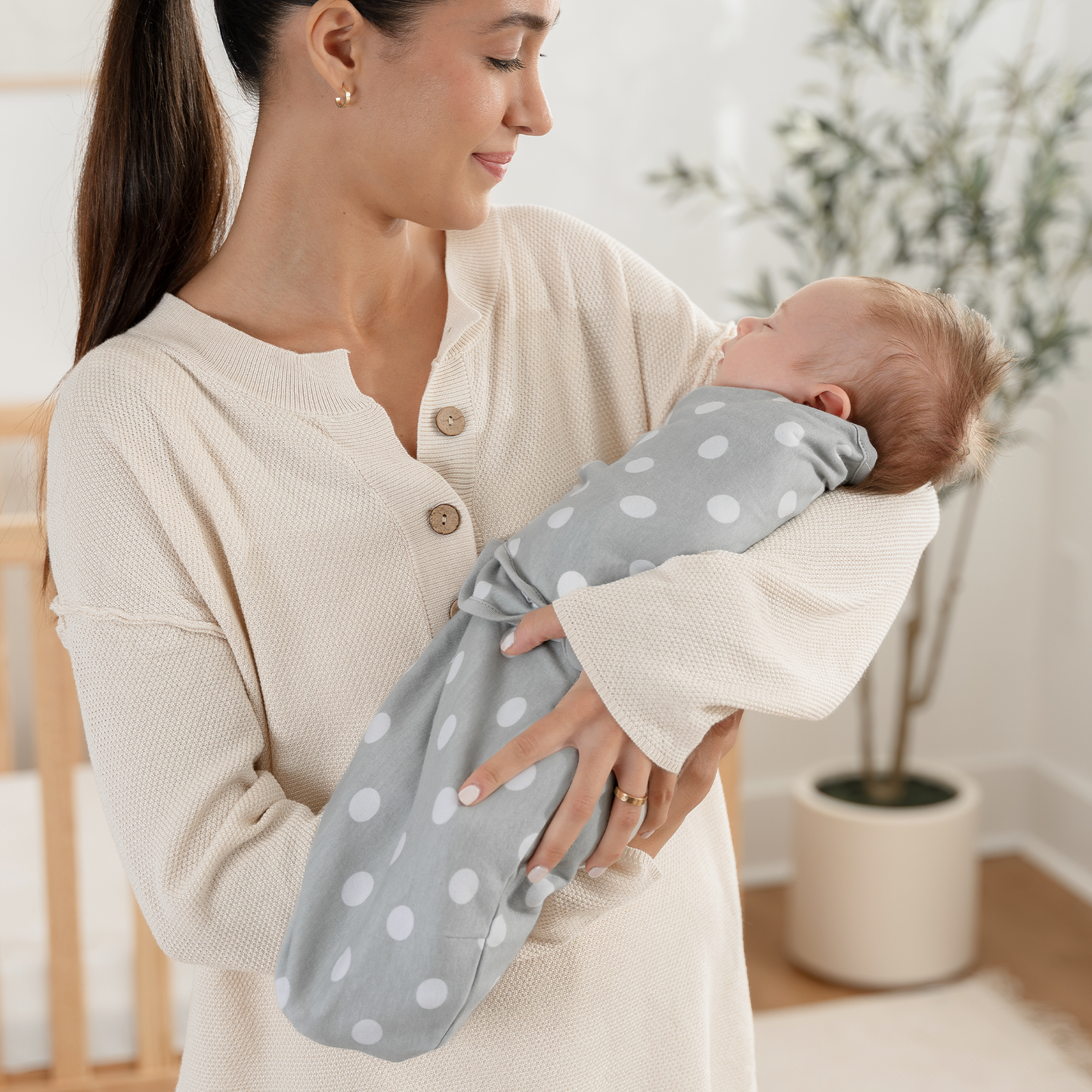 Easy Swaddle Blanket, 3 Pack - 100% Cotton by Comfy Cubs: Blue / Small (0-3 Months)