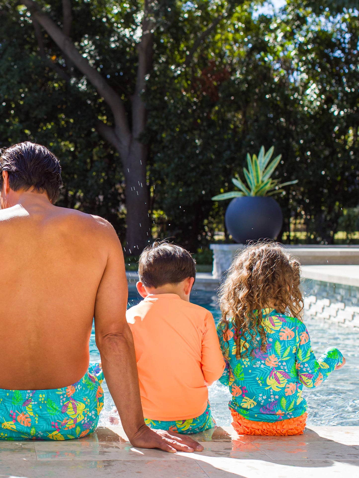 Boys Neon Orange Long Sleeve Rash Guard: Orange