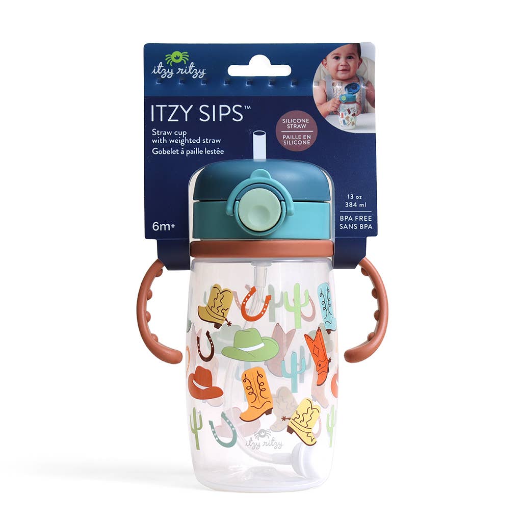 Itzy Sips™ Straw Cup With Snap-Close Lid: Ribbons & Roses