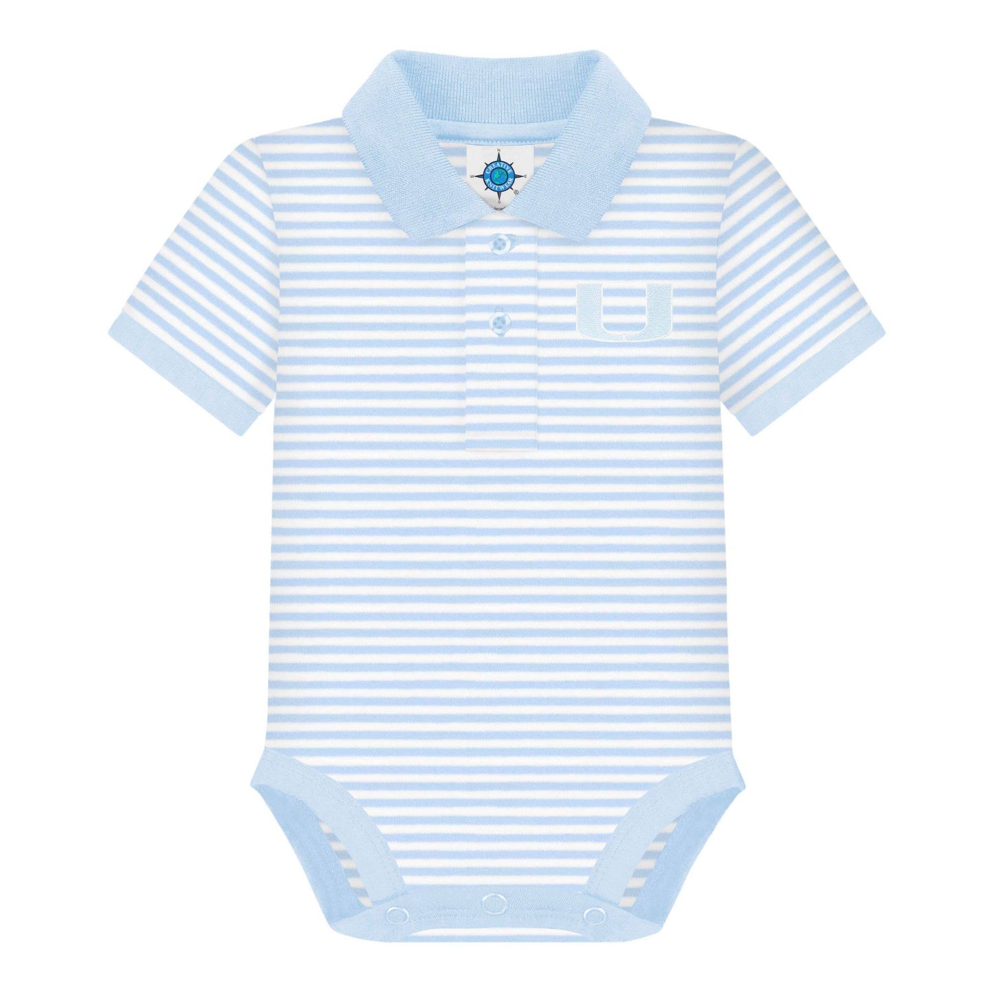Miami Hurricanes Striped Infant Polo Bodysuit  : Hunter