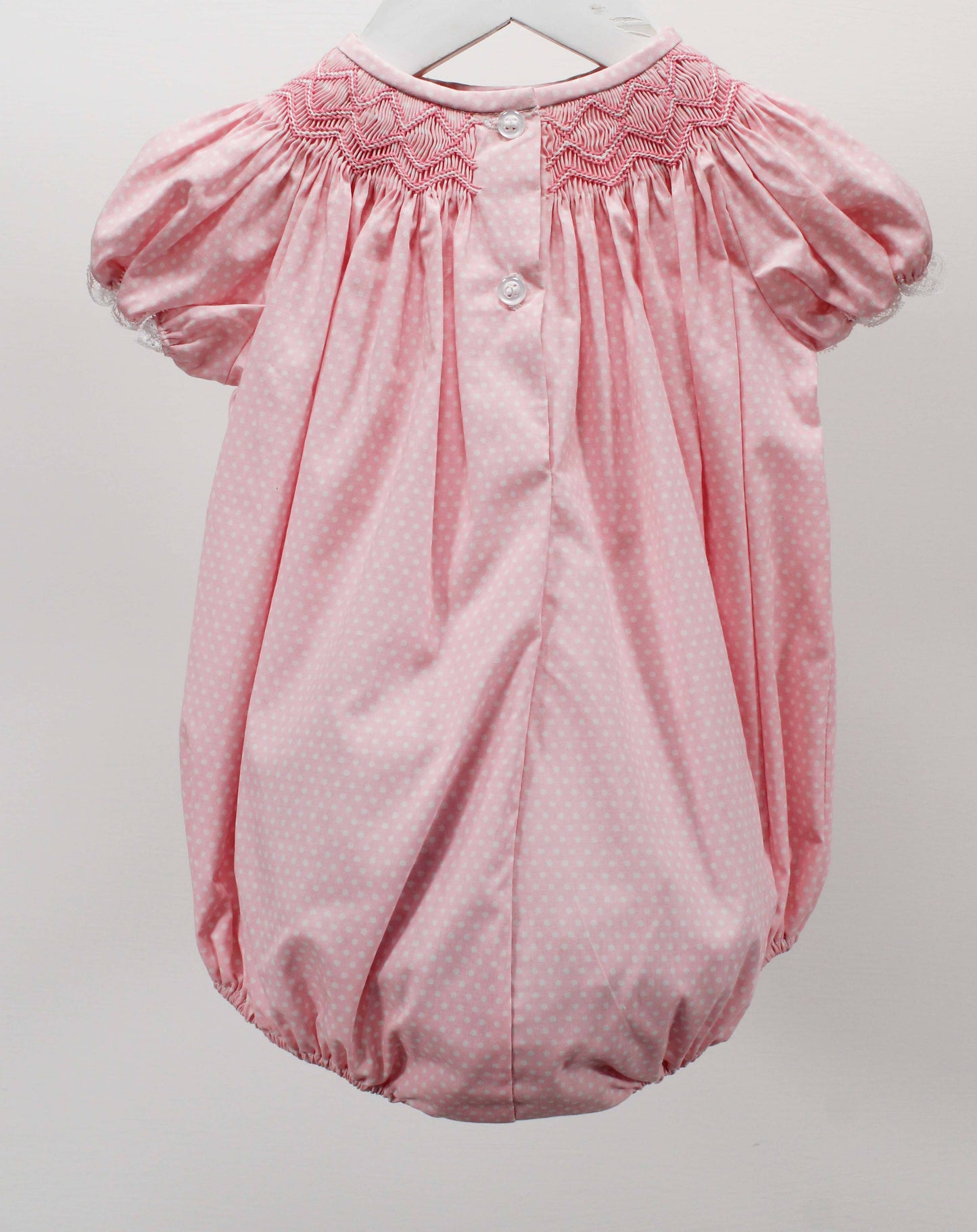 Pink & White Dots Sophia Bubble: NB