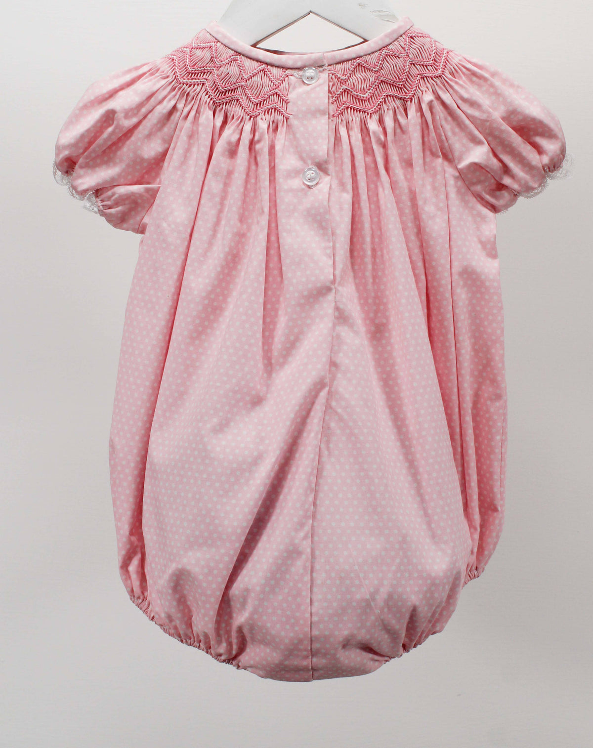 Pink & White Dots Sophia Bubble: NB - Wild Lapin Children’s Boutique
