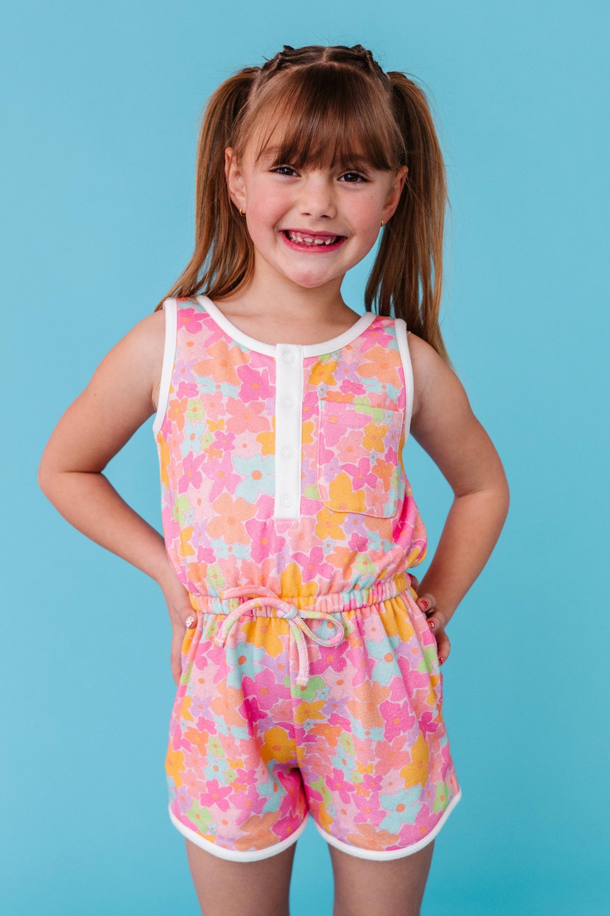 Tutti Fruitti Blossom Girls Tank Romper
