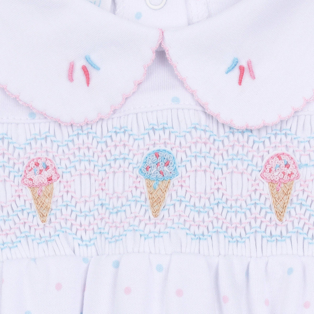 Ice Cream Classics Smocked Collared Bubble:
