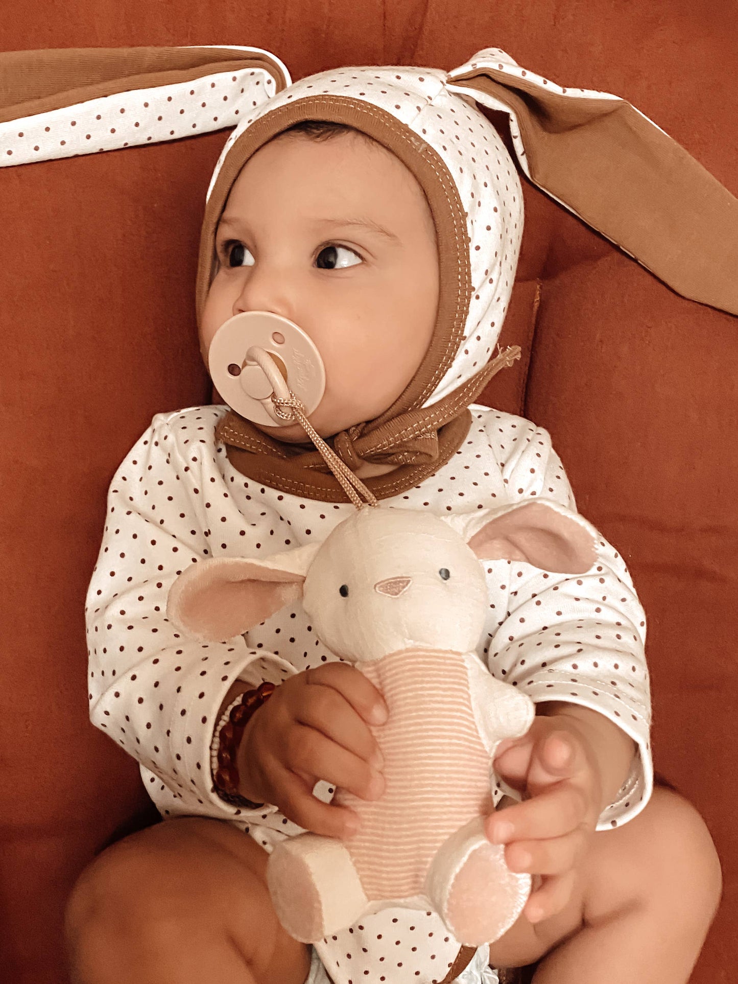 Bitzy Pal Natural Rubber Pacifier & Plush - Bunny