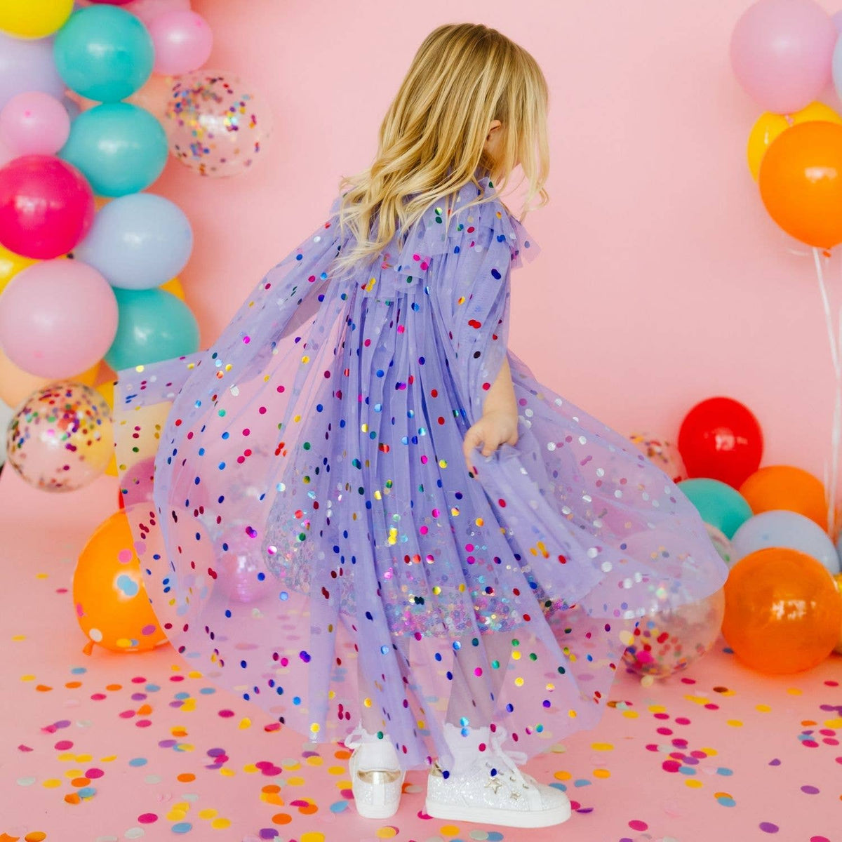 Lavender Confetti Cape - Kids Dress Up Cape