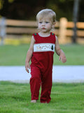 Christmas Tree Dog Smocking Embroidered Baby Boys Romper: 3M