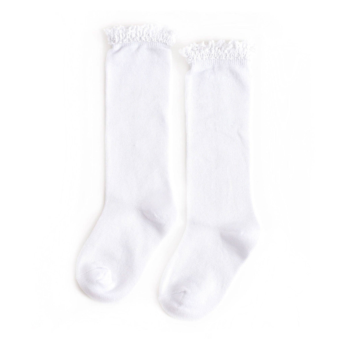 White Lace Top Knee High Socks: 1.5-3Y