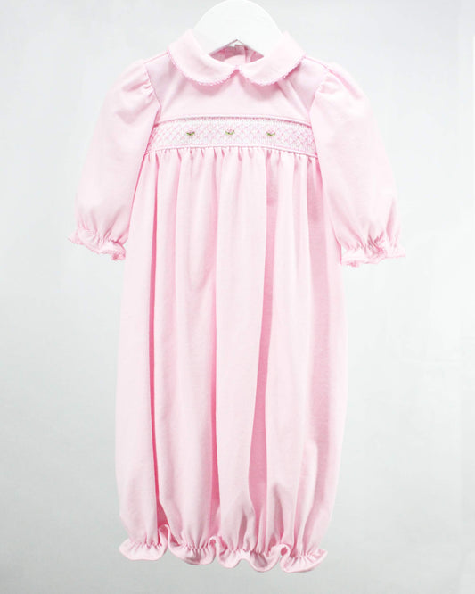 Pink and White Goemetric Claire Gown: NB