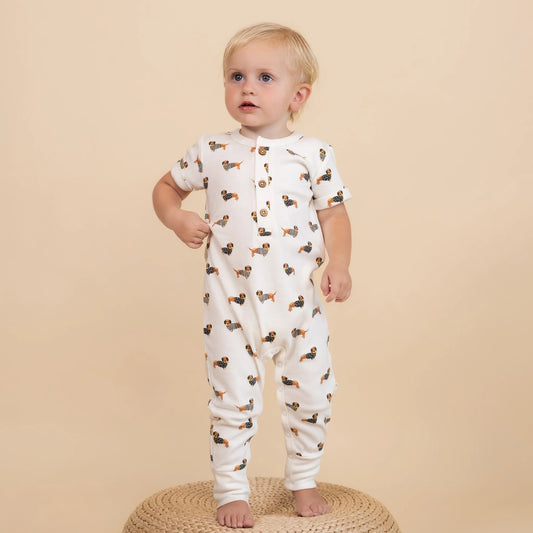 Short sleeve bubble romper