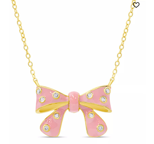 CZ Bow Necklace