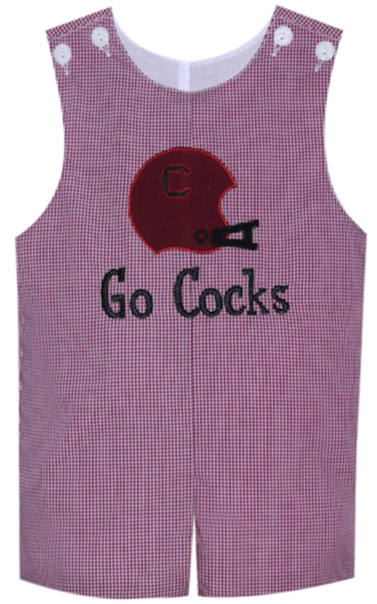 Helmet applique black and garnet shortall