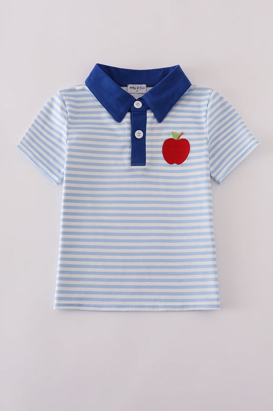 Blue Stripe Apple Polo