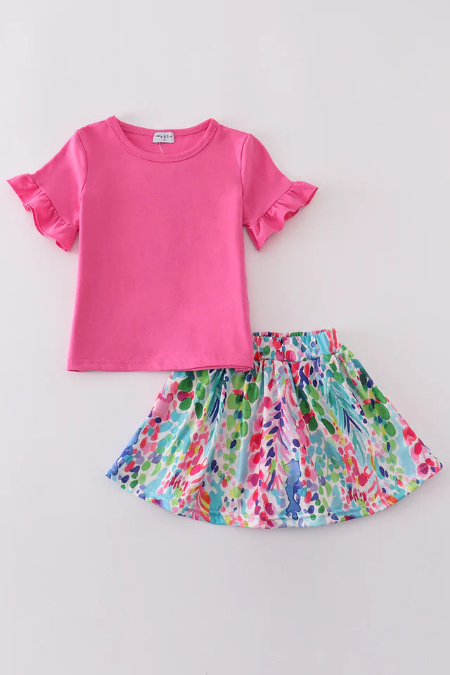 Rainbow Garden Skort Set - Wild Lapin Children’s Boutique