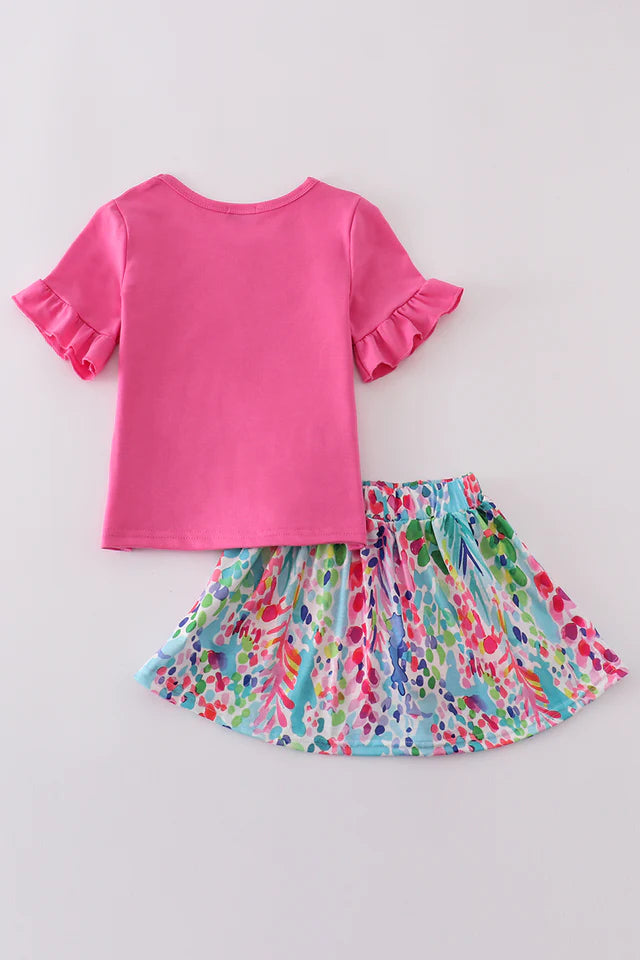 Rainbow Garden Skort Set - Wild Lapin Children’s Boutique