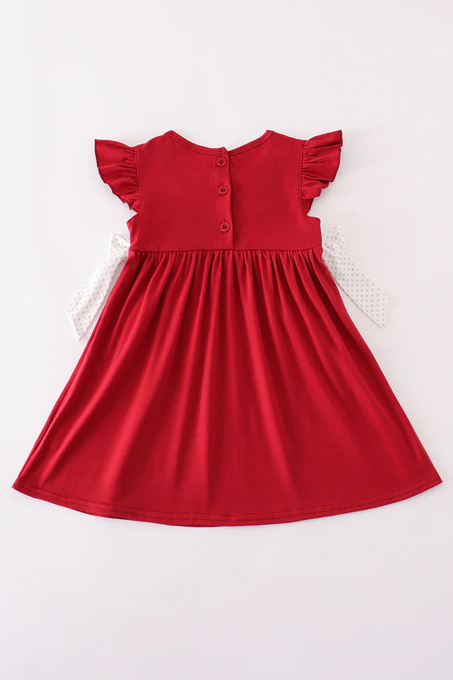 Gamecocks Embroidery Ruffle Dress - Wild Lapin Children’s Boutique